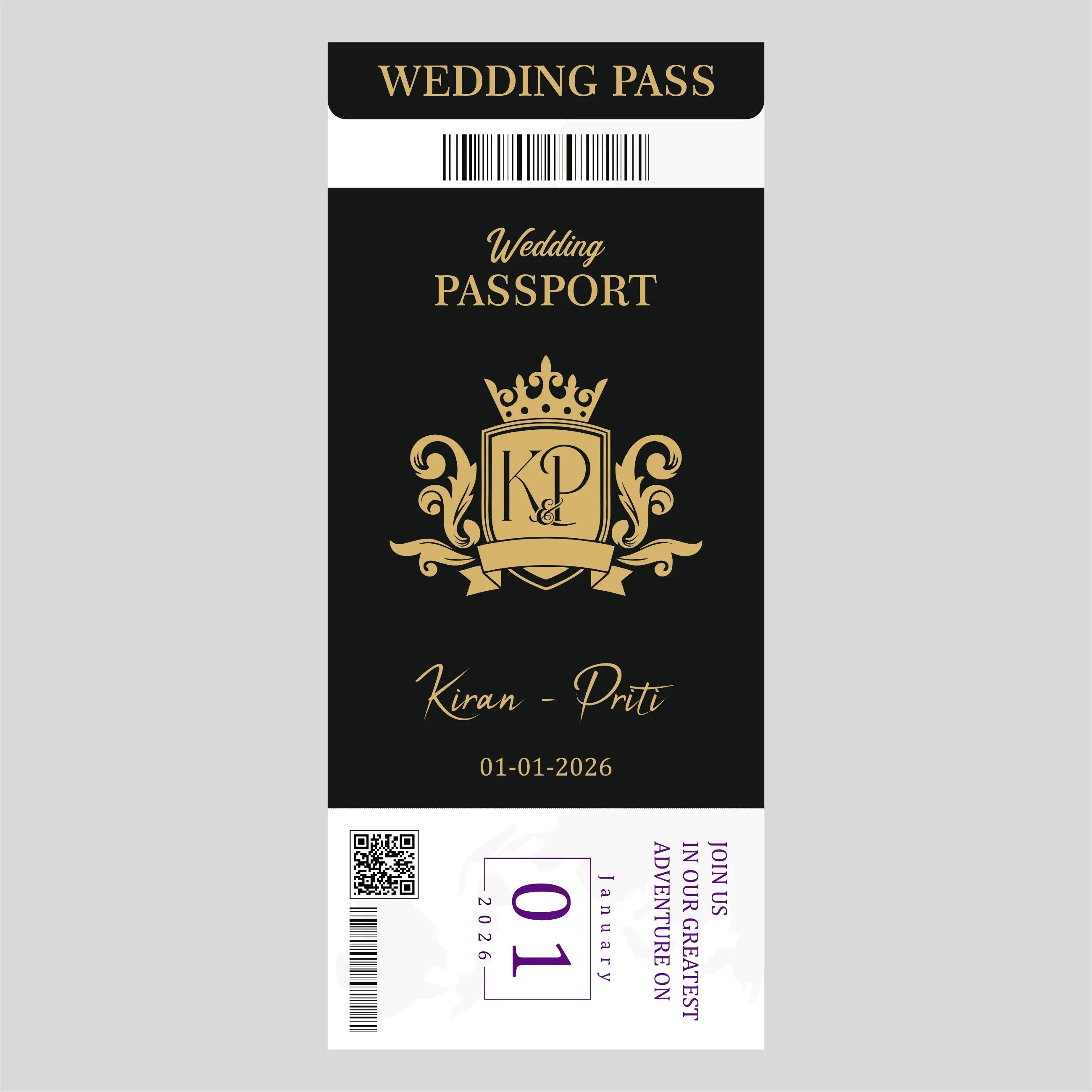 Passport Wedding Invitaion My Store