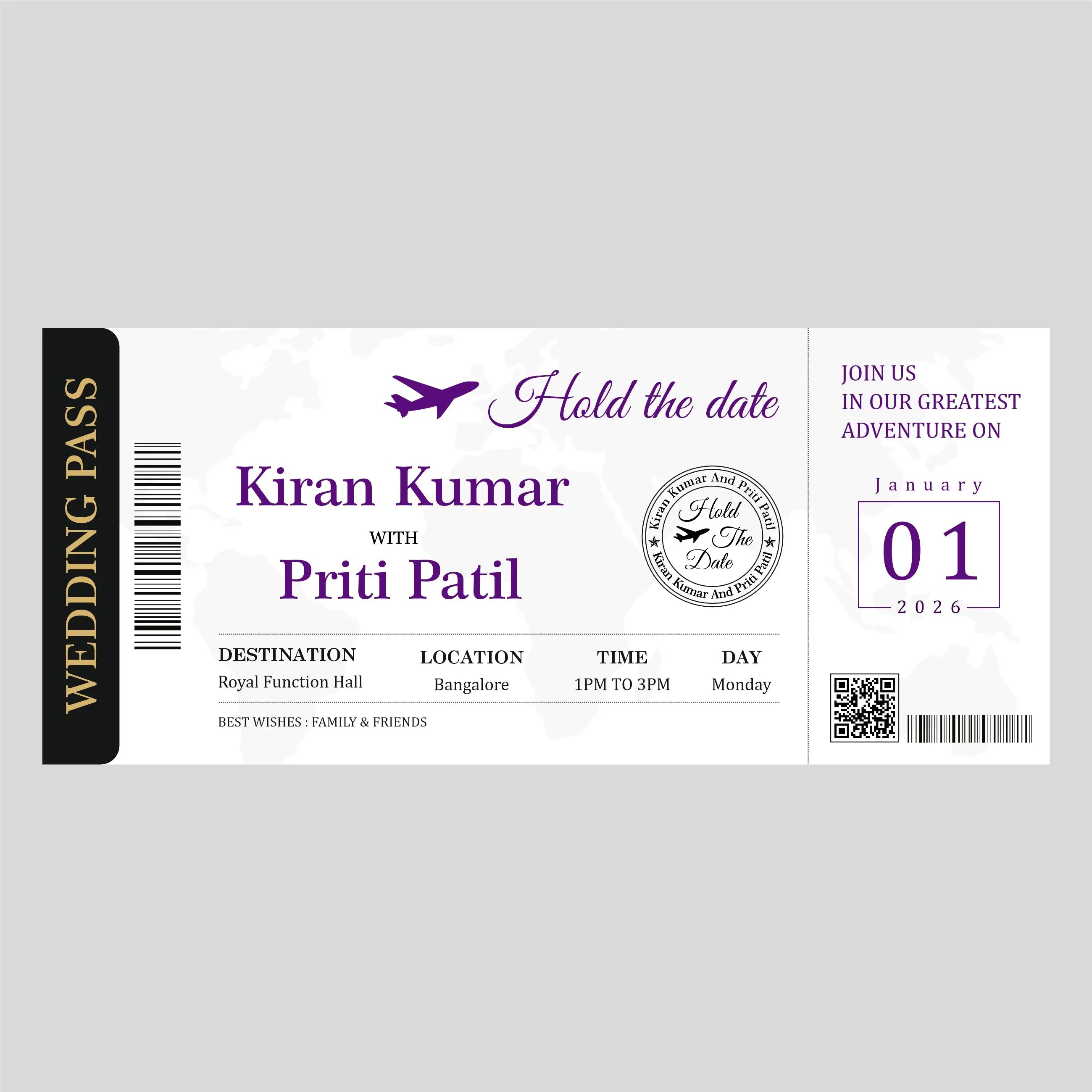 Passport Wedding Invitaion My Store